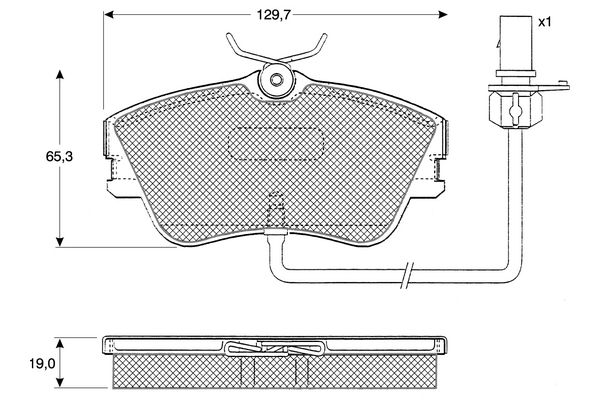 PROCODIS FRANCE Комплект тормозных колодок, дисковый тормоз PF11821